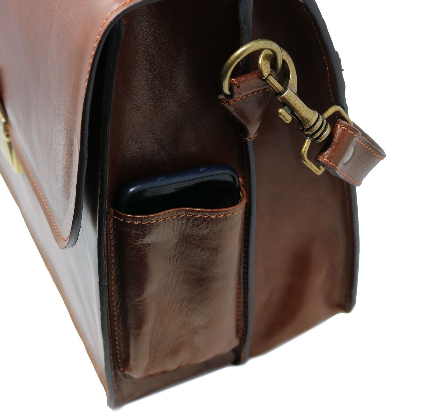 leather briefcase patina
