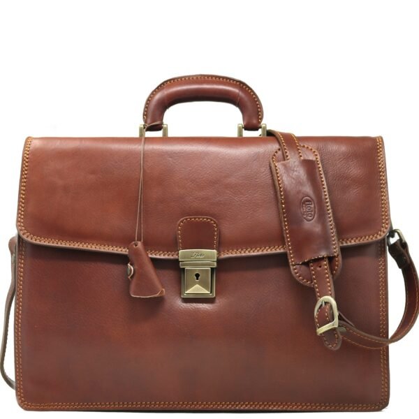 Milano leather briefcase