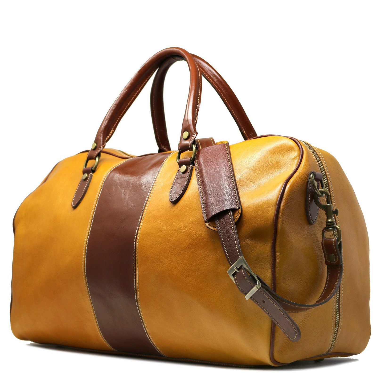 elegant leather travel bag