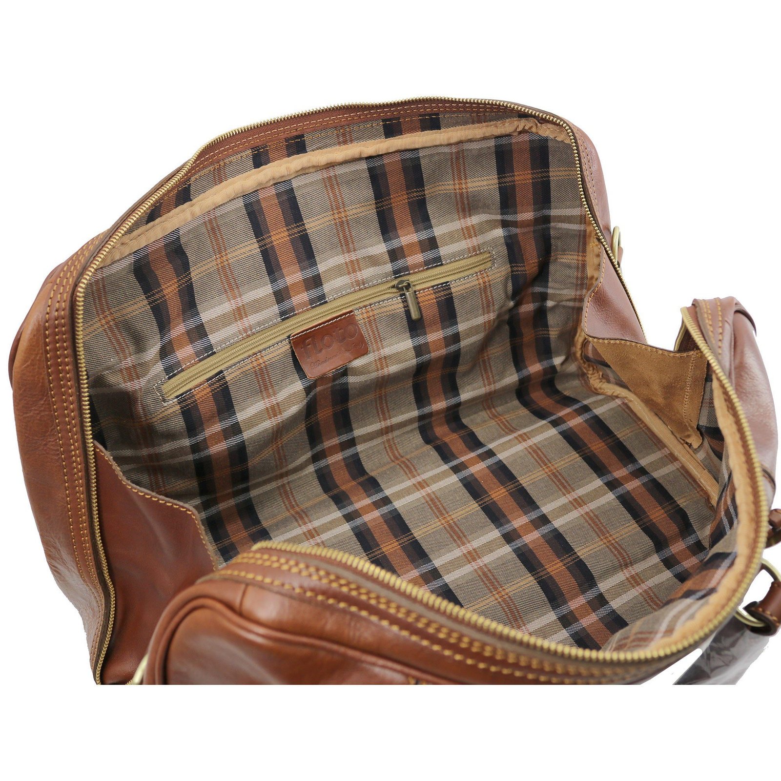 full-grain leather duffle