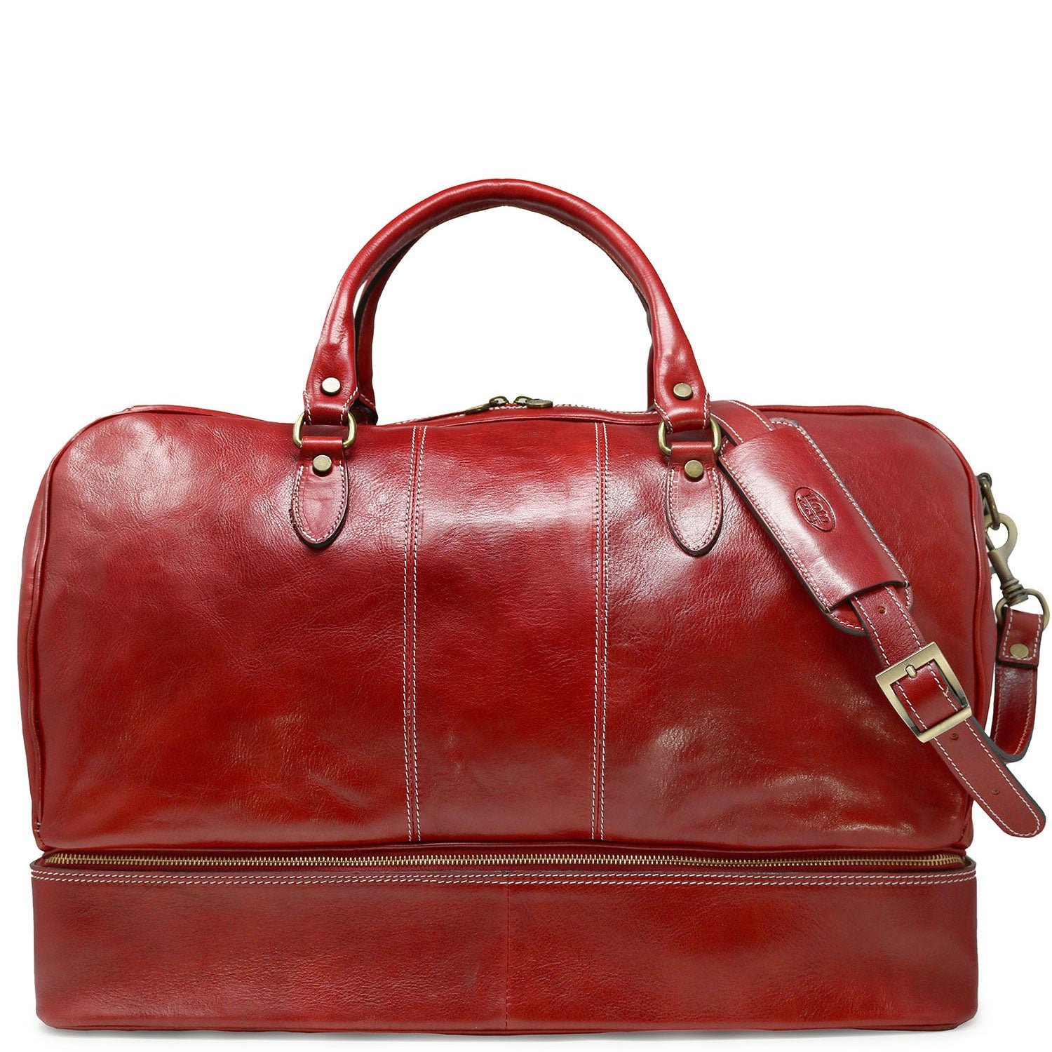 Italian leather duffle bag