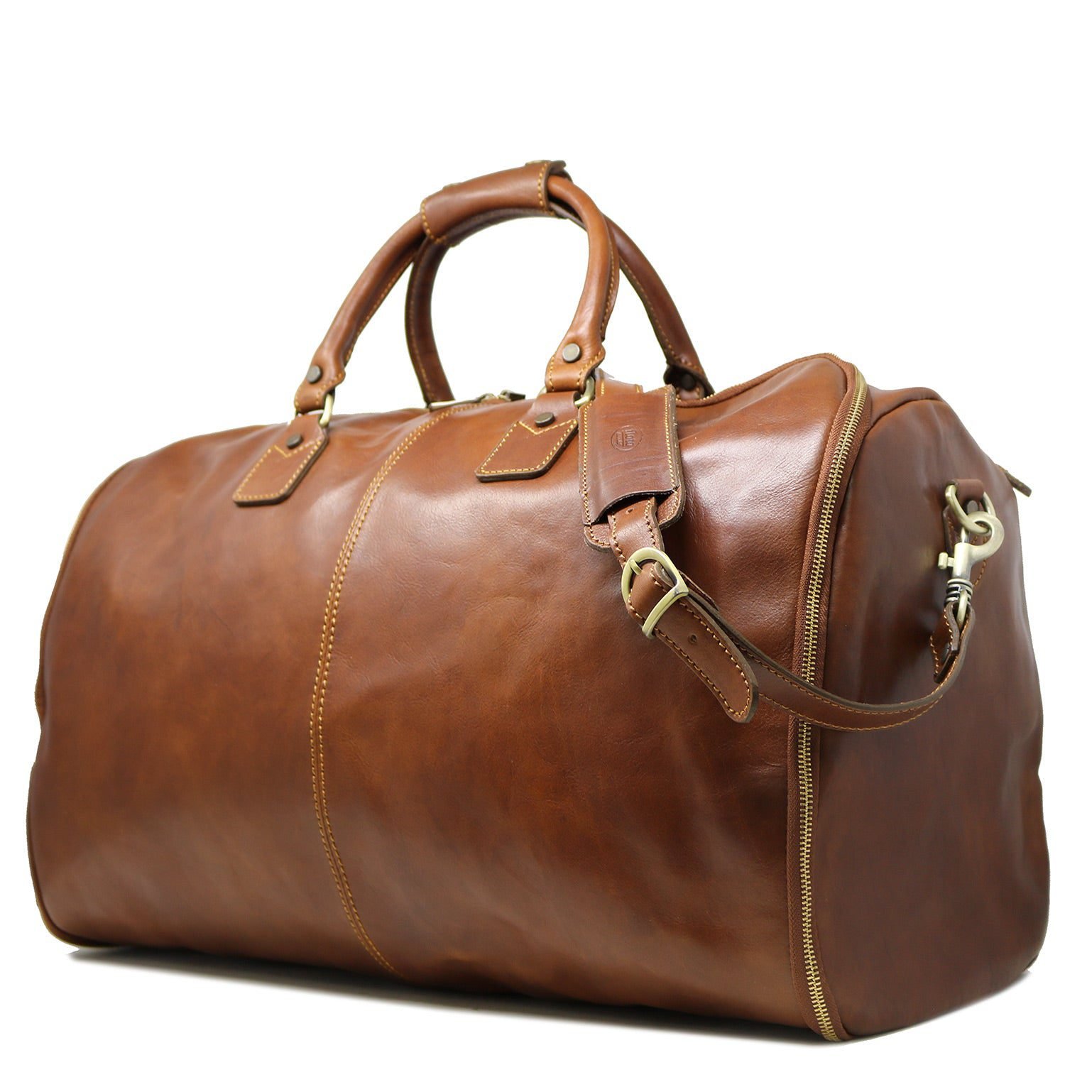 Leather travel bag