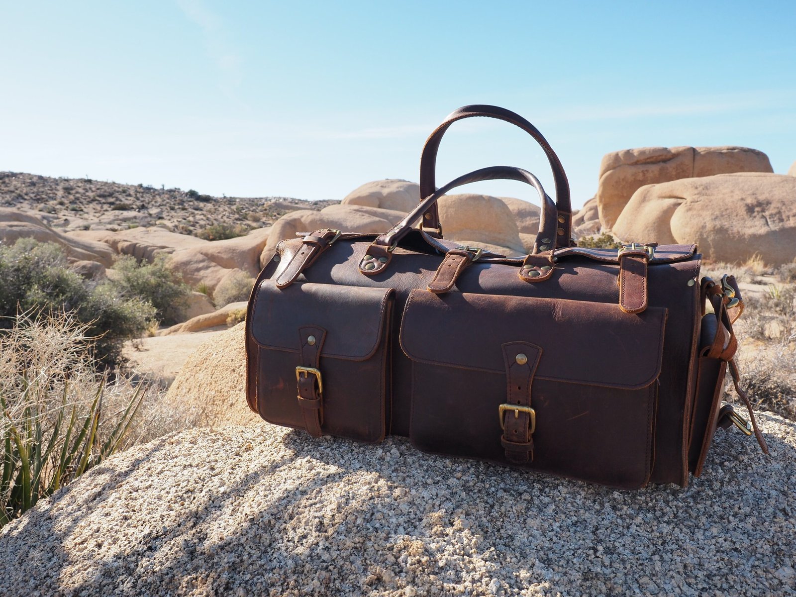style-ready leather duffle