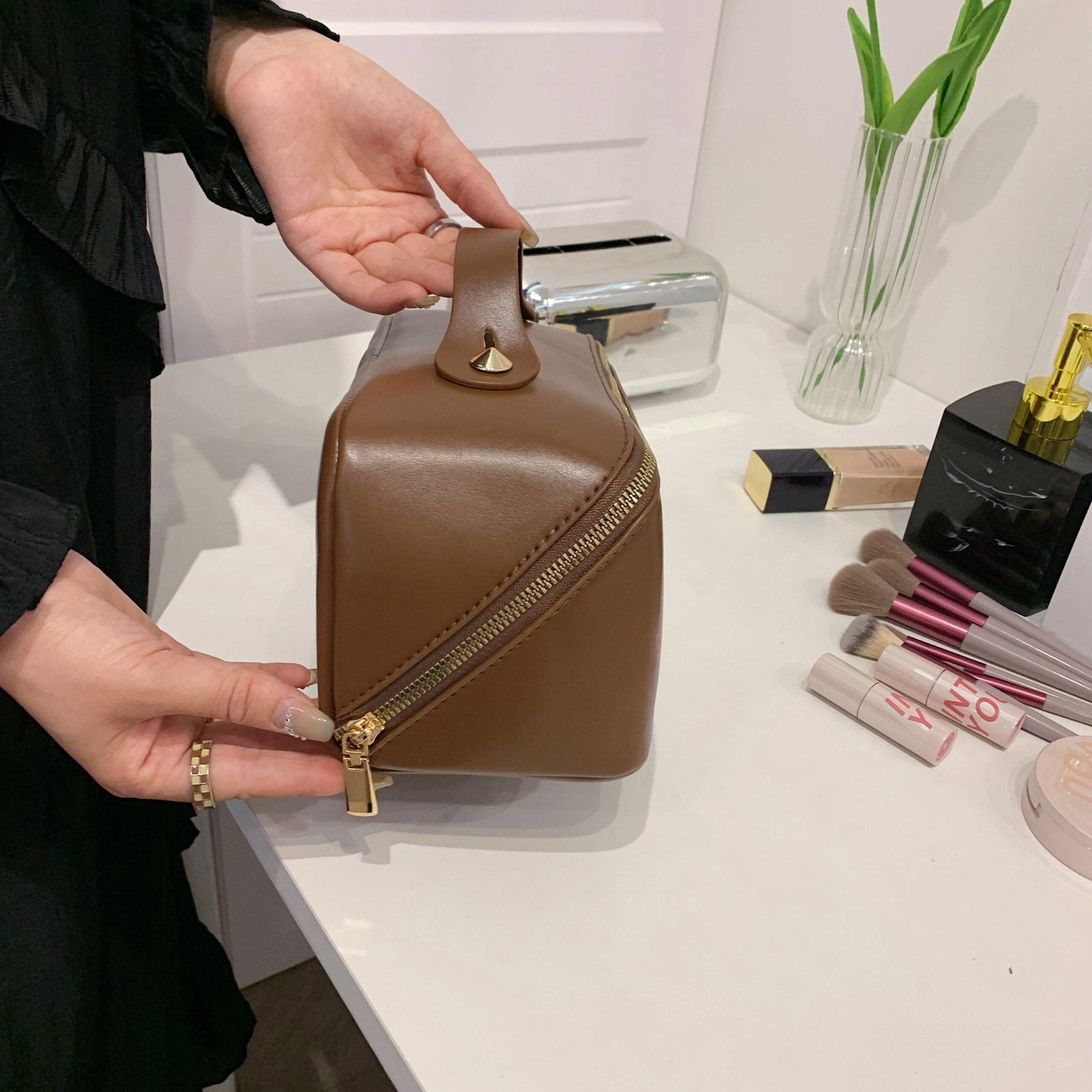 makeup pouch with zip