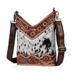 TOOLED LEATHER CROSSBODY BAG