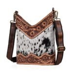 TOOLED LEATHER CROSSBODY BAG