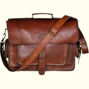 vintage leather briefcase