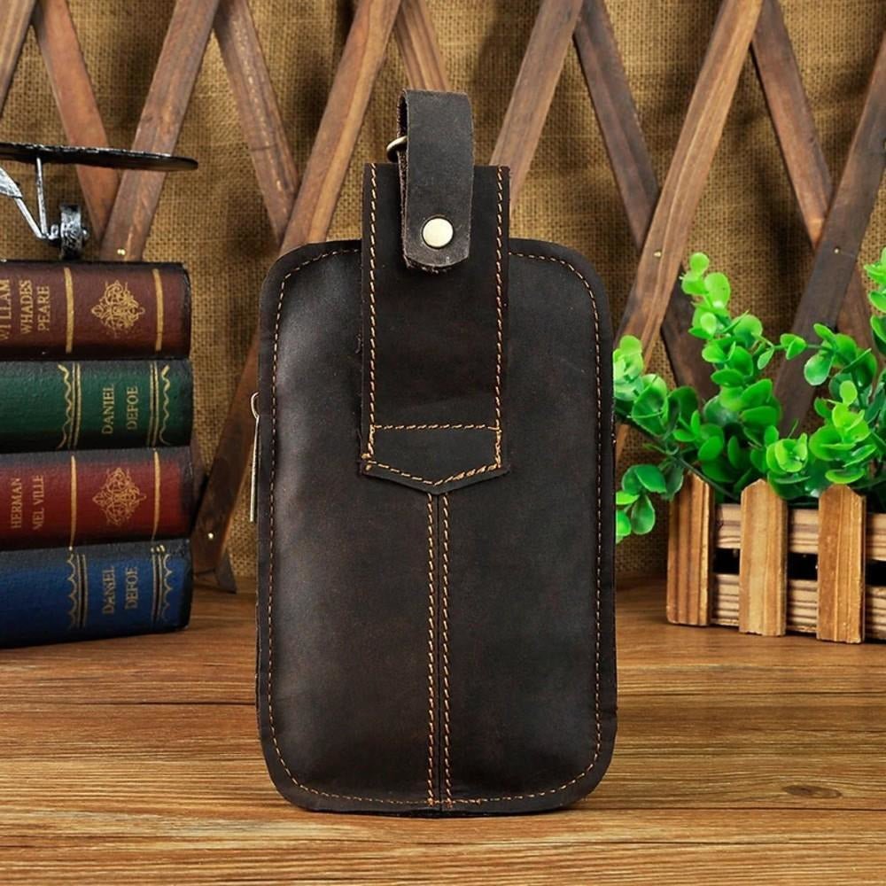 cowhide pouch bag