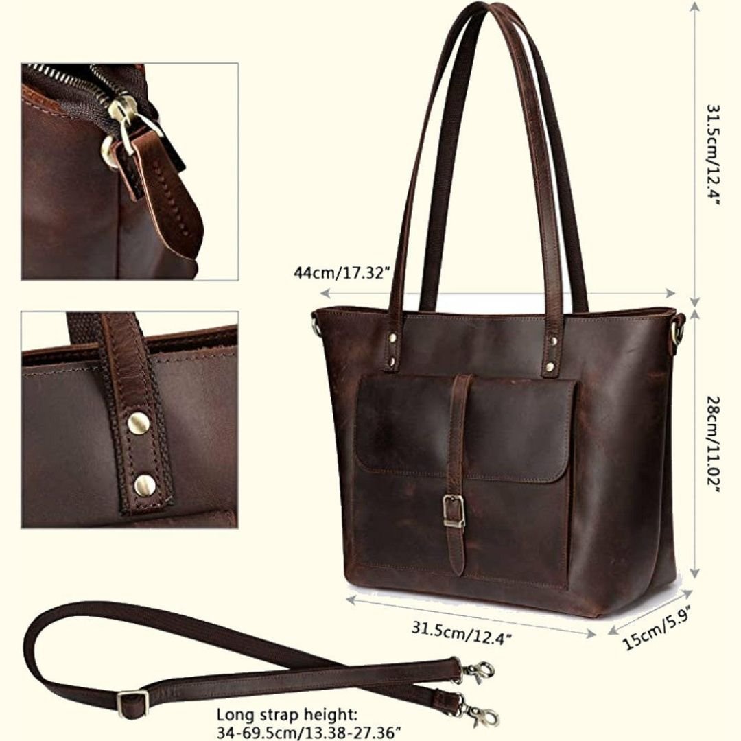 messenger bag in buffalo leather