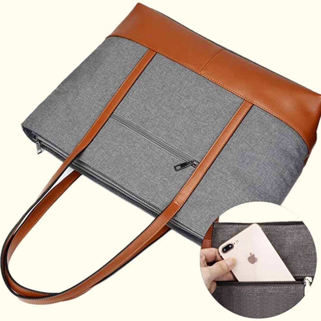 women's canvas leather tote bag