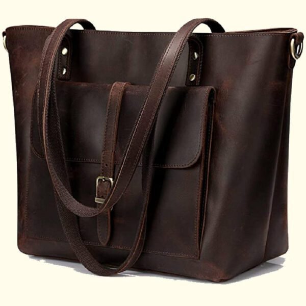 crazy horse buffalo leather messenger bag