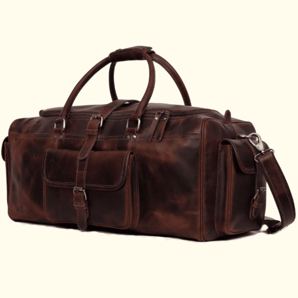 leather duffle bag