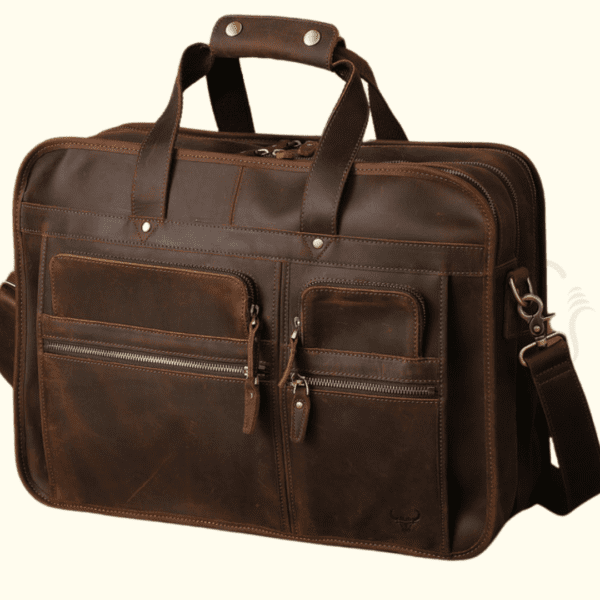 large leather laptop briefcase