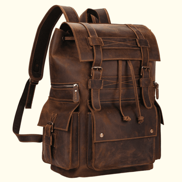 RetroRove Vintage Leather Backpack