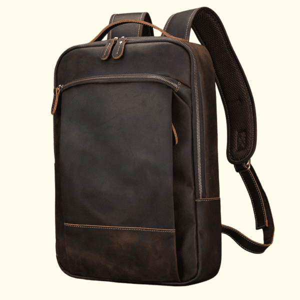 vintage valor leather backpack