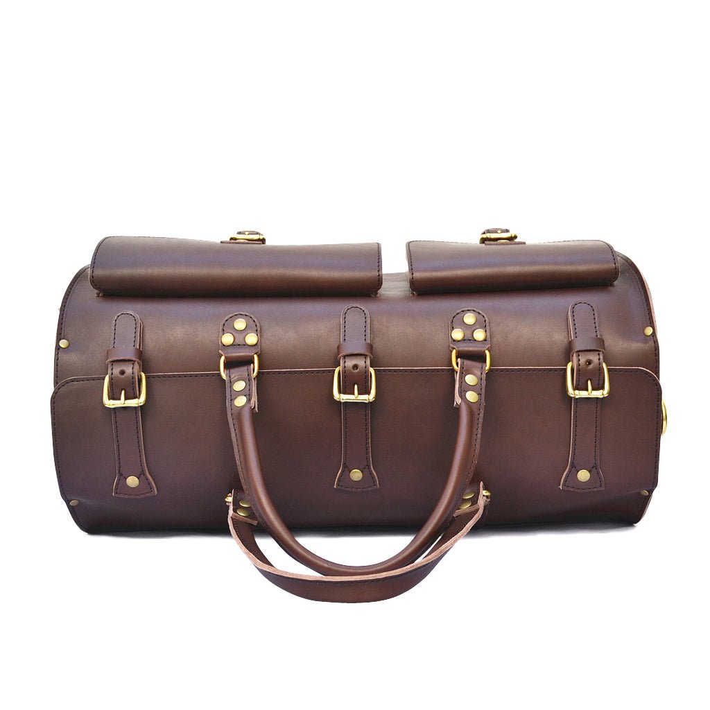 premium leather weekender