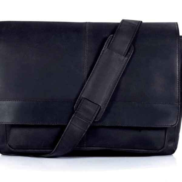 JAVIS UNISEX LEATHER MESSENGER BAG