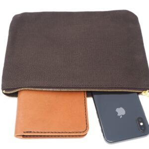 canvas zippered pouch