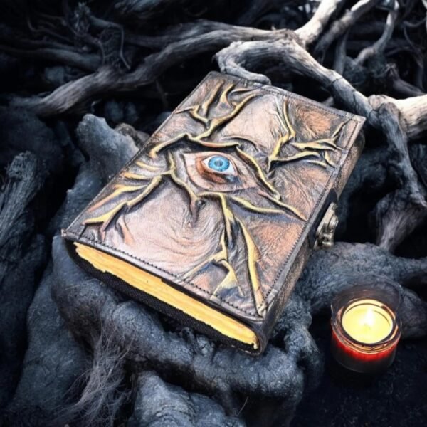 evil eye leather spell book