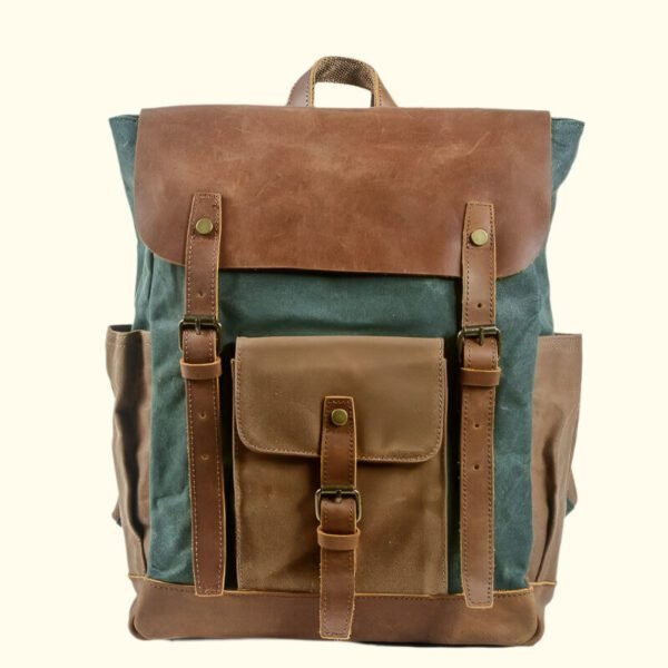 Seattle Heritage Canvas Leather Backpack