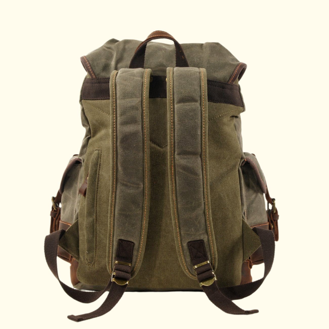 Durable canvas backpack for travel