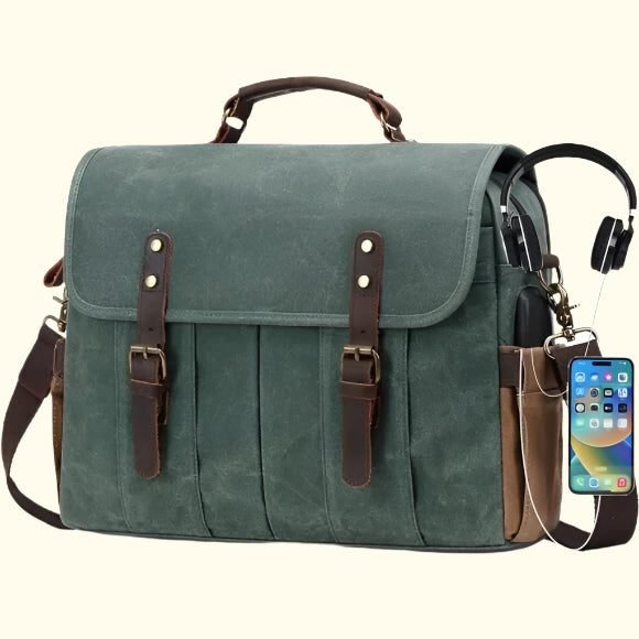 Maverick’s Canvas & Leather Briefcase