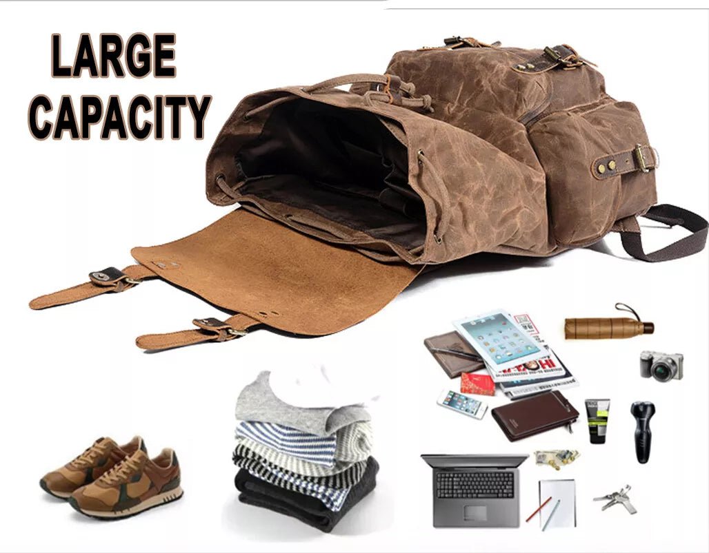 modern leather canvas bag